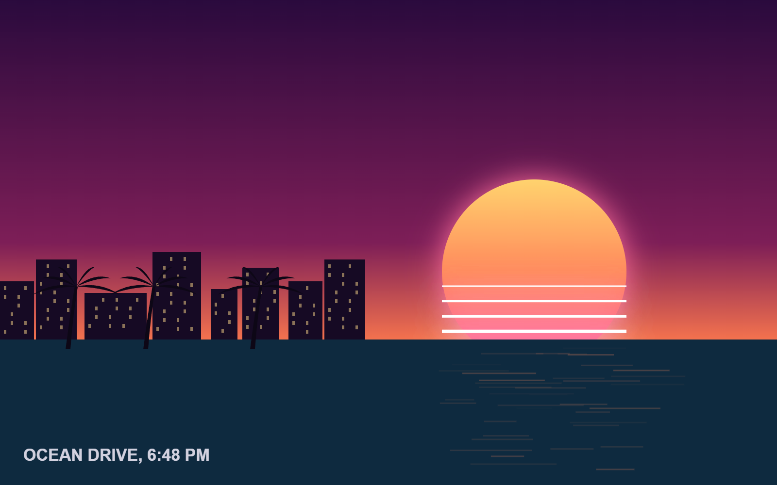 Screenshot slot — Ocean Drive at dusk